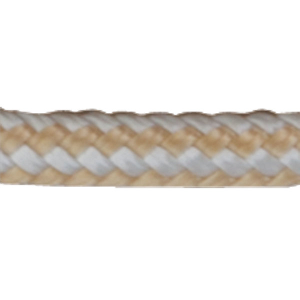 Sea-Dog Sea-Dog 302106600G/W Double Braided Nylon Rope Spool - 1/4" x 600', Gold/White 302106600G/W